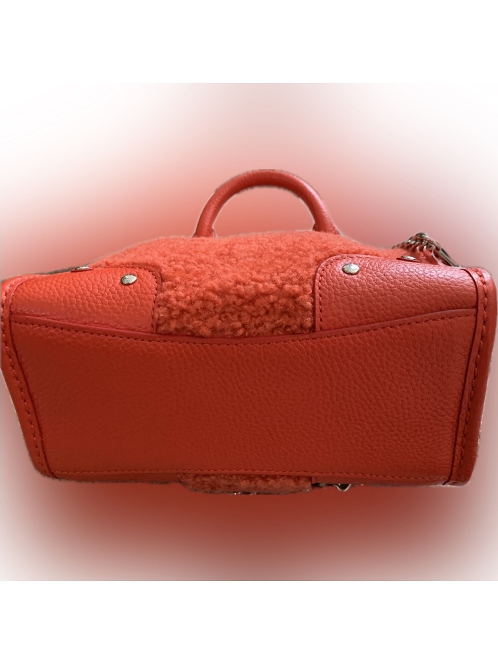 Coach Rhyder Satchel 18 in Shearling and Leather NWT - Picture 7 of 8